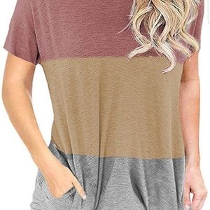 Color Block Shirt with pockets